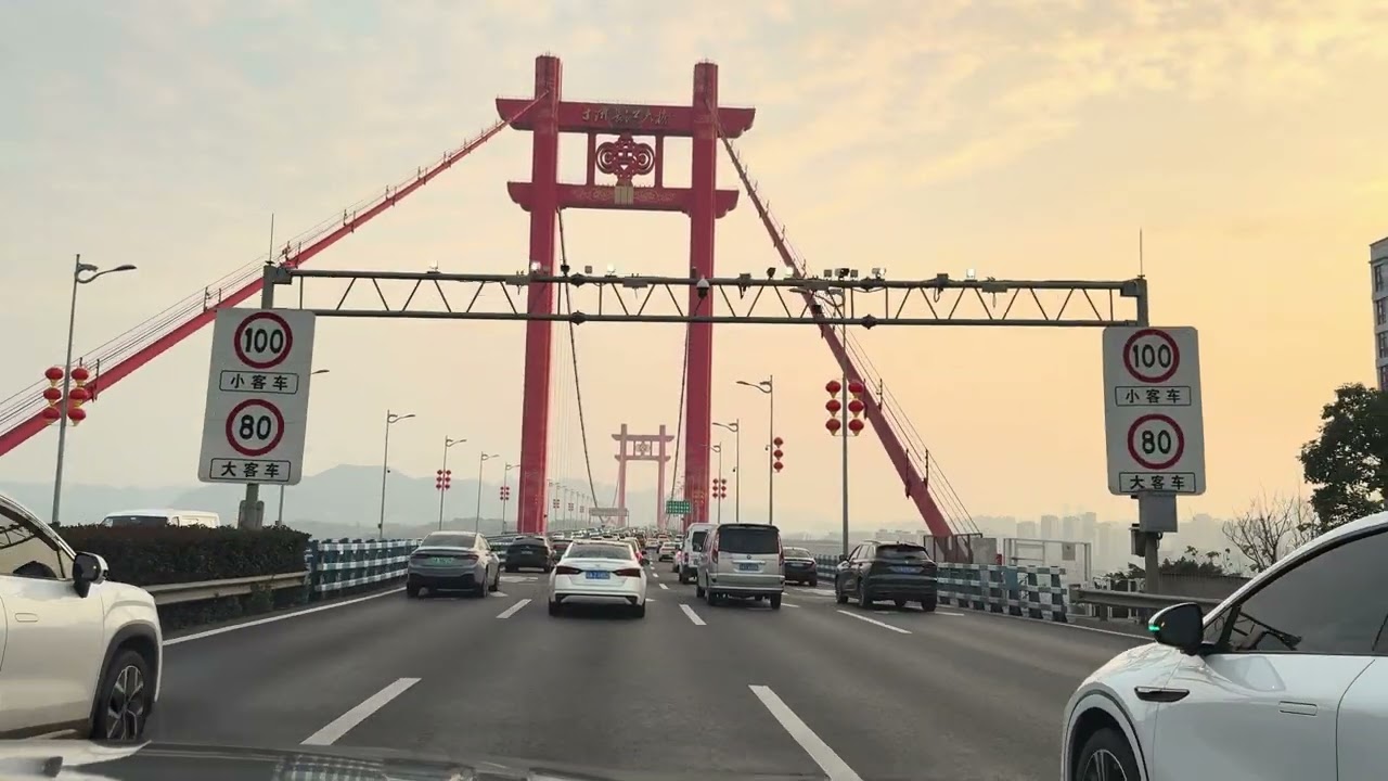 [4K] Relaxing Evening Drive | Lexus Hybrid Spatial Audio | Crossing Huangjuewan Interchange治愈系静谧盘龙立交