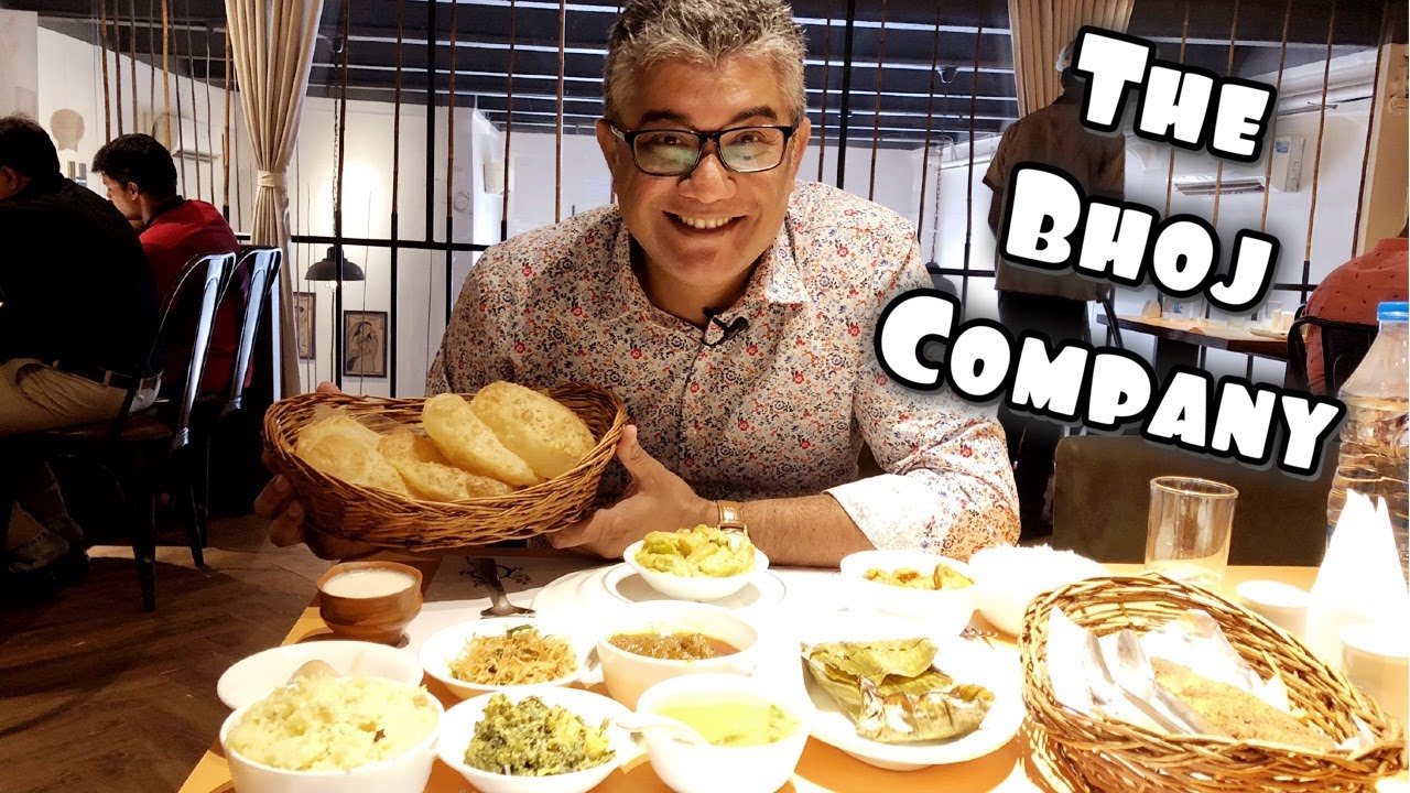 পুজোর ভোজ - BENGALI FOOD Feast At The Bhoj Company KOLKATA - Bengali Thali
