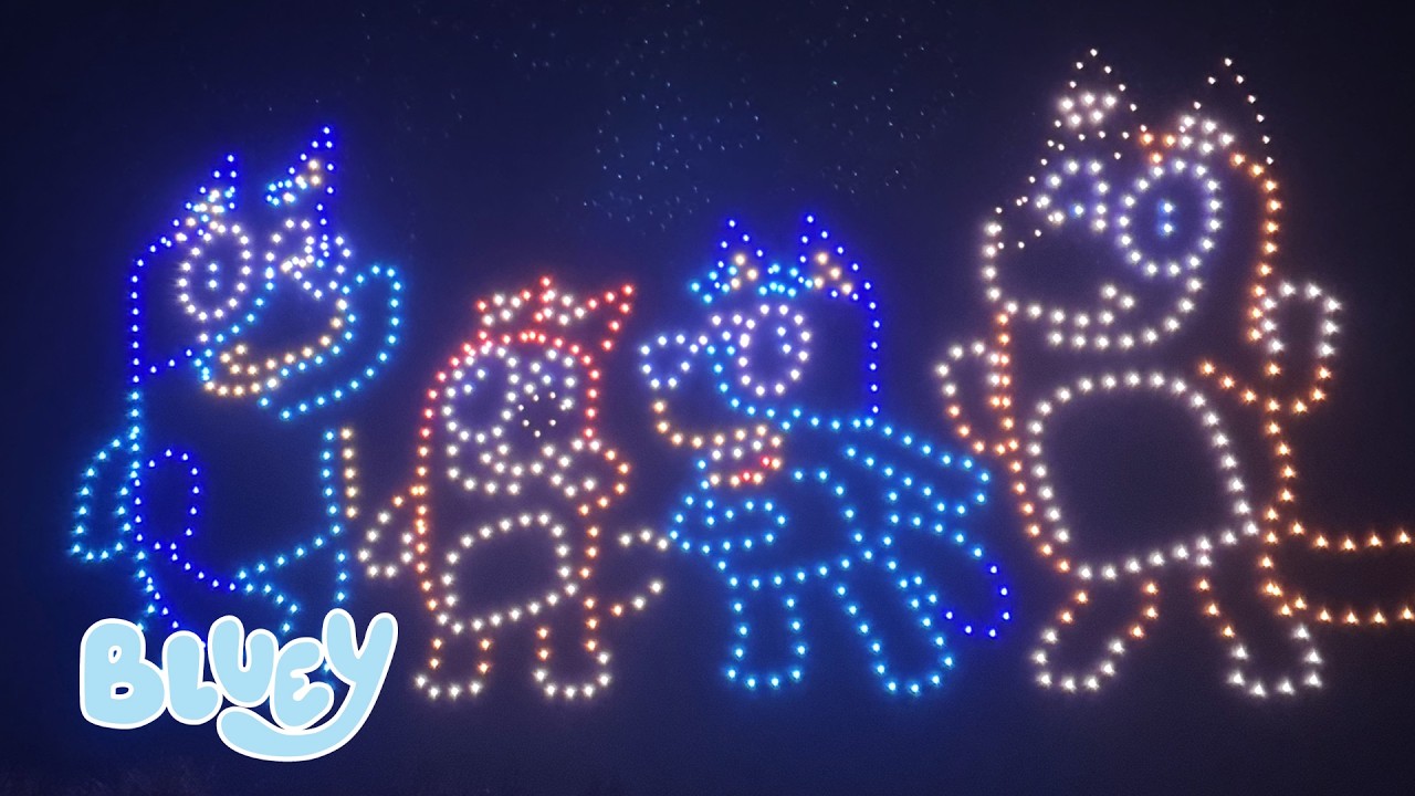 Bluey Drone Show at Alton Towers 💫 💙 | Bluey