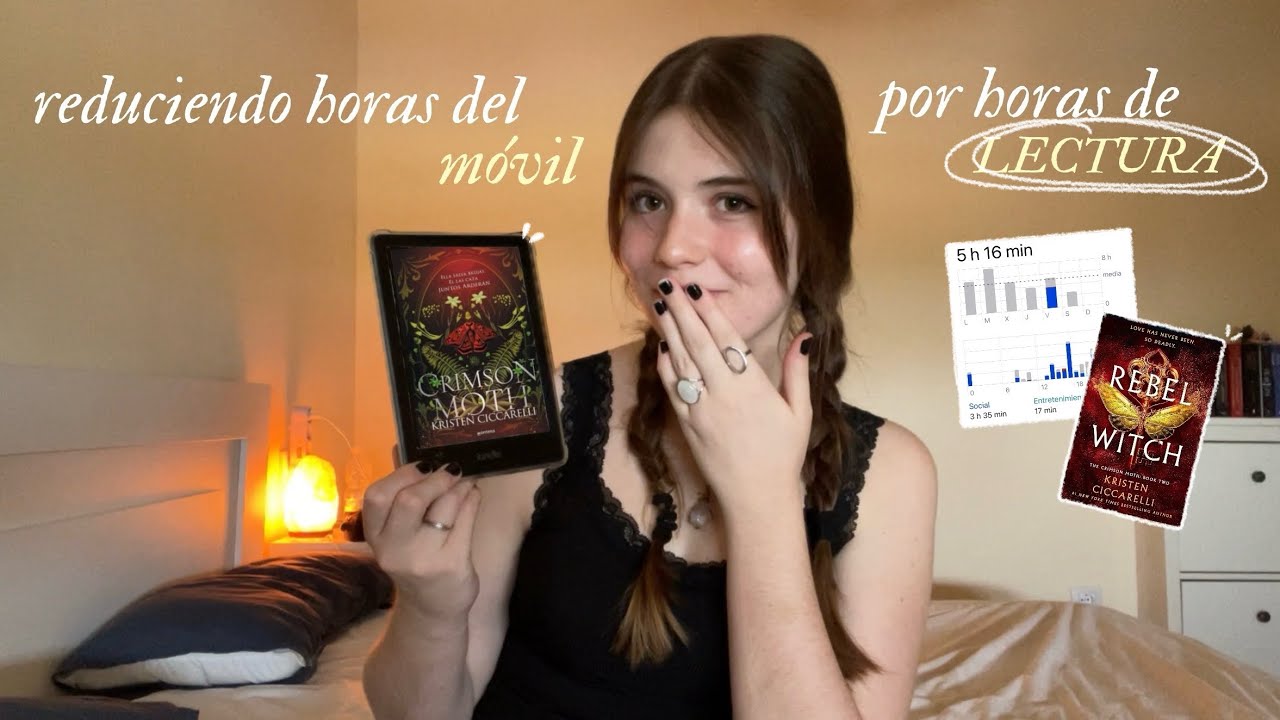 cambiando horas del MÓVIL por horas de LECTURA 📖🌙 | leyendo “crimson moth”