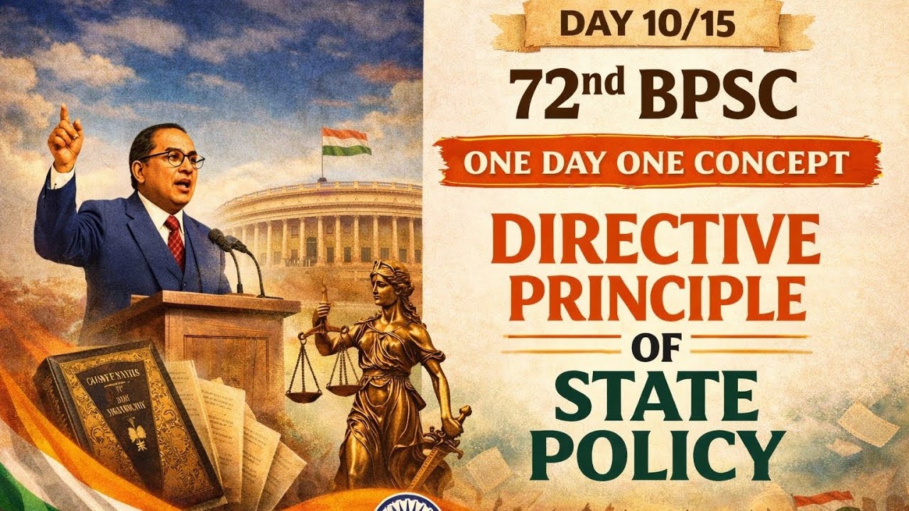 Day 10/15🔥💥🔥 Directive Principle of State Policy 🚨 #onedayoneconcept #72ndbpsc #dpsp #bpscpyq 