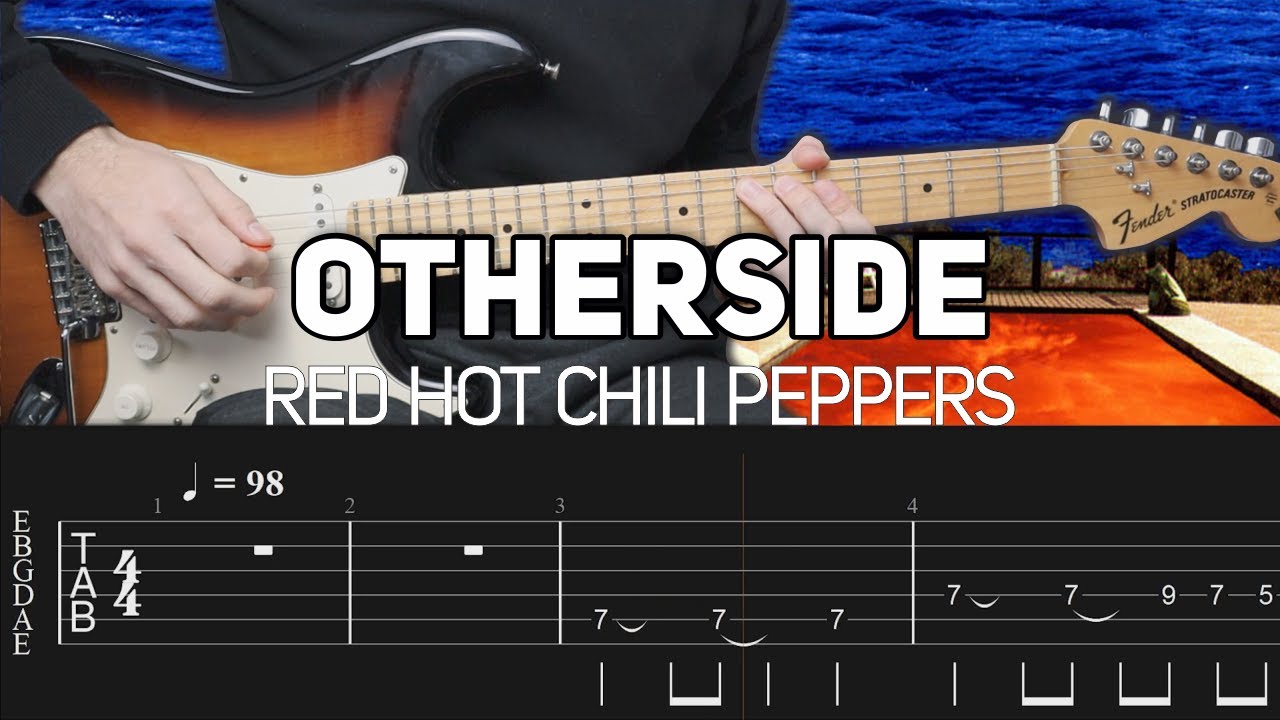 Red Hot Chili Peppers - Otherside (Guitar lesson with TAB) + Slane Castle Solo