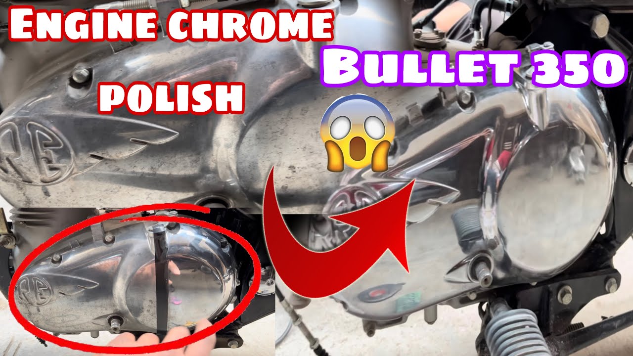 Apni Laila Ko chamka Diya || bullet 350 chrom polish at Home || 😍 #standerd350 