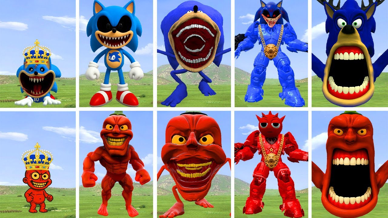 I DISCOVERED NEW EVOLUTIONARY FORMS OF THE SONIC EXE FAMILY AND THE PEPPER FAMILY IN GARRY'S MOD !