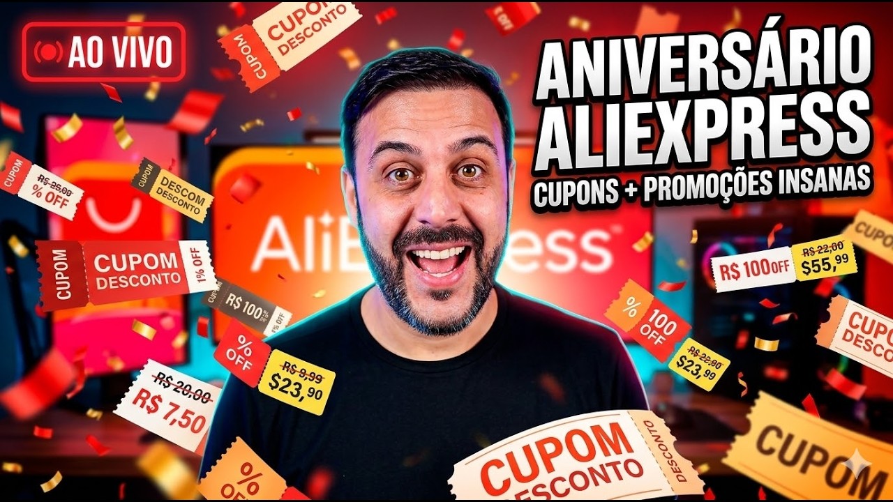 Super Live ANIVERSÁRIO ALIEXPRESS - CUPONS + PROMOS INSANAS!