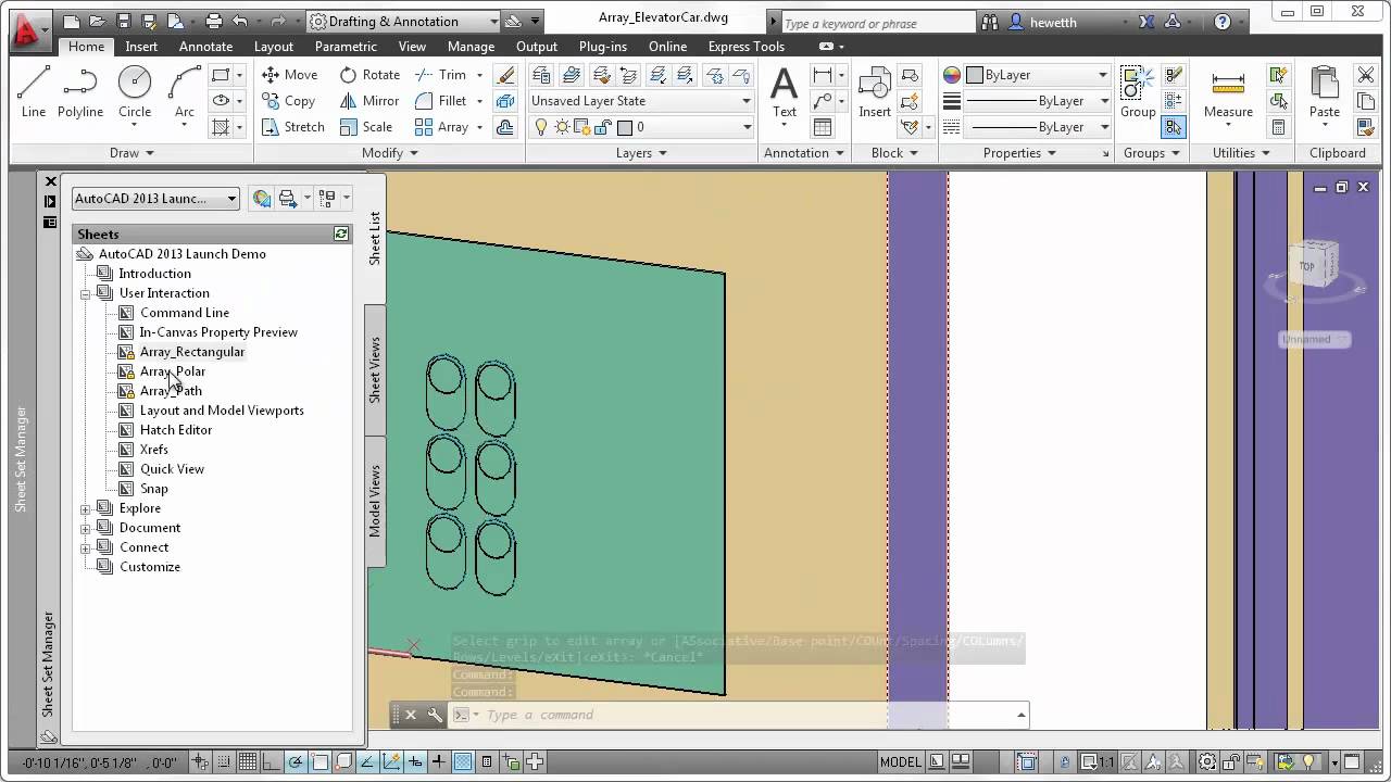 AutoCAD 2013: Associative Arrays - U.S. CAD
