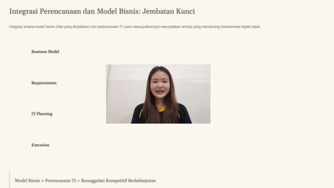 Tgs Luaran SIM:Kel 9 -Peran Perencanaan&Model Bisnis dlm Pengembangan Strategi,Arsitektur & Apk TI