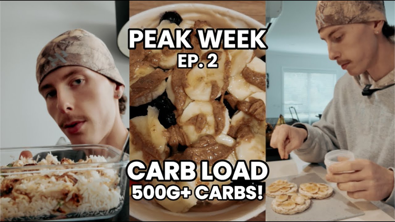 PEAK WEEK EP. 2 | CARB LOAD FULL DAY OF EATING
