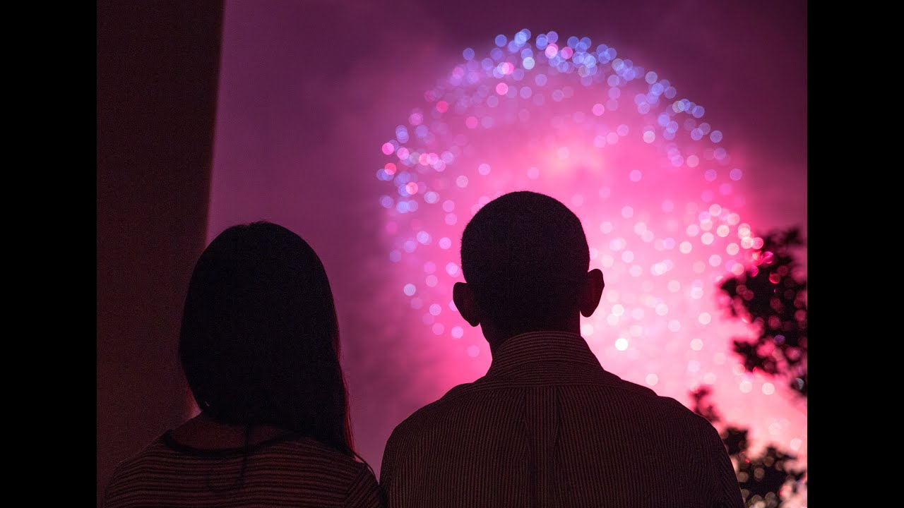 Fireworks on the National Mall from the White House