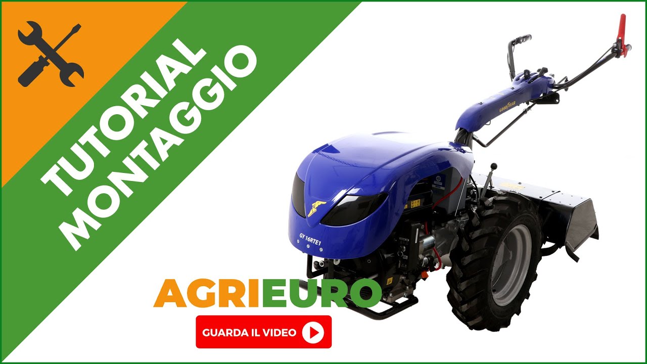 Motocoltivatore semovente a ruote Goodyear GY 16 RTE: montaggio completo