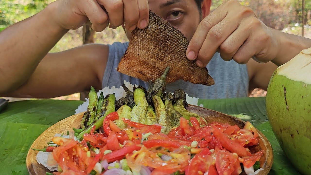 ENSAYLADANG TALONG AT DAENG NA BANGUS | PINOY MUKBANG | PAGKAING BUKID |Team AgustinTV