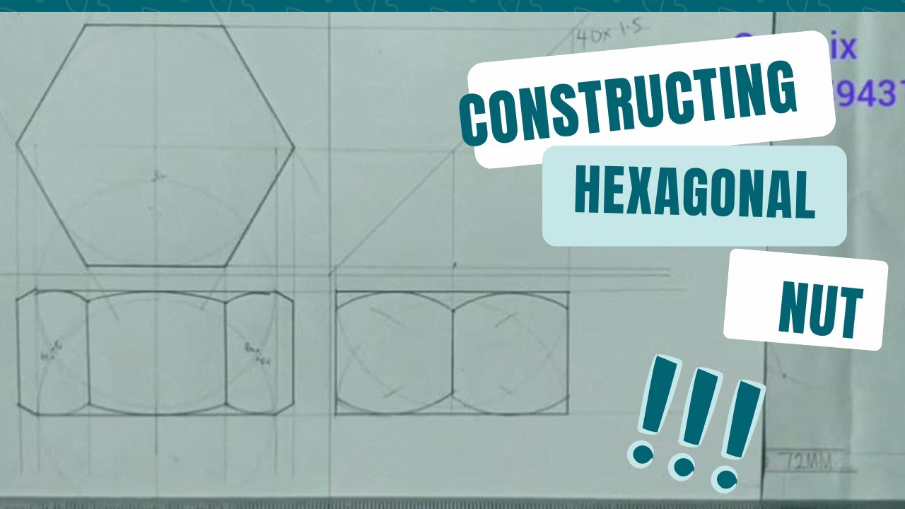 Hexagonal nut(technical drawing)