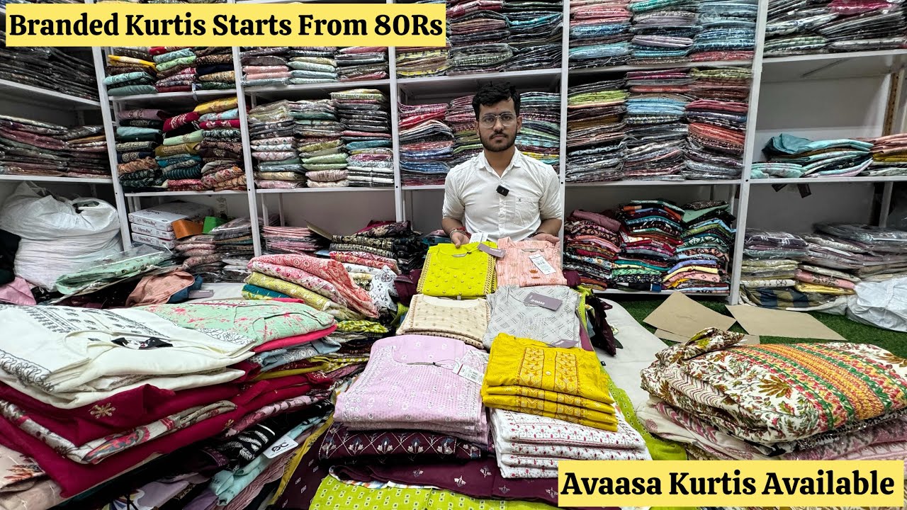 Rs 80/- Chickpet Bangalore Wholesale  Branded Kurtis & Kurti Sets Avaasa/Fusion Kurtis Singles Avl