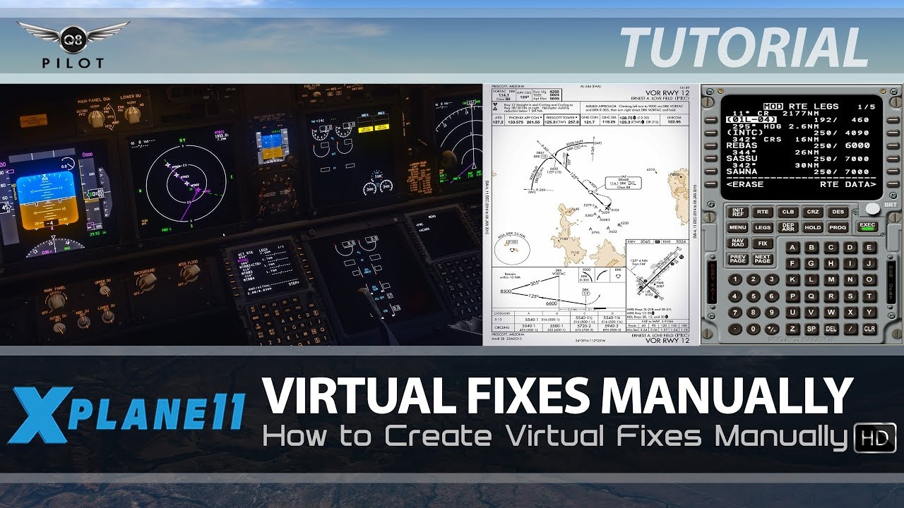 How to Create Virtual Fixes Manually | Boeing FMC | X-Plane 11