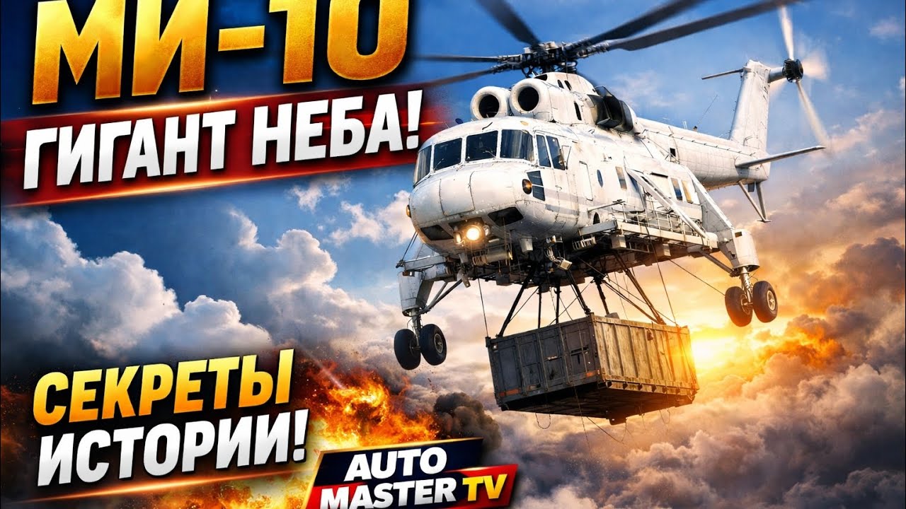 «Ми‑10 — Гигант Неба! Шокирующая История и Тайны Самого Большого Кранового Вертолета |Auto Master Tv