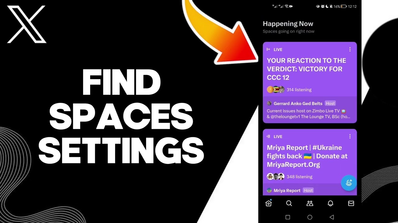 How To Find Spaces Settings On X Twitter App
