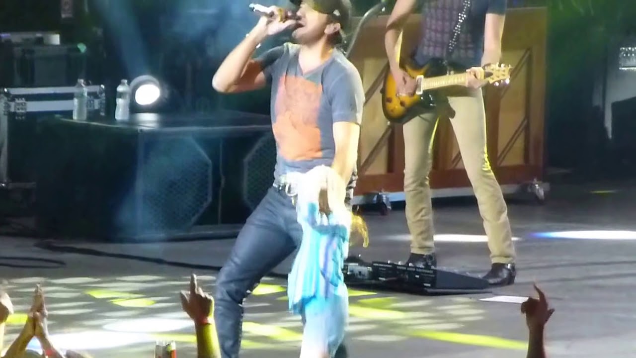 Luke Bryan and his newest star...PNC 08-24-13