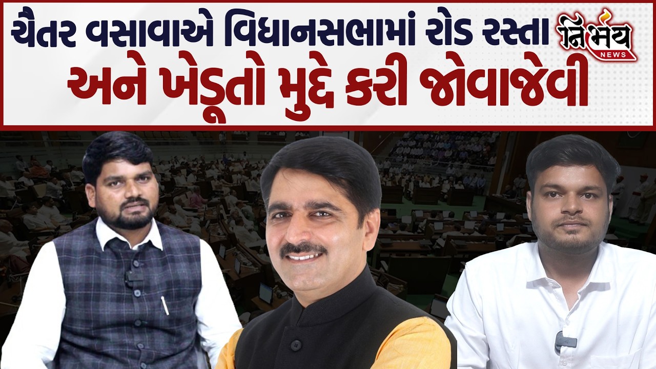 Chaitar Vasava એ વિધાનસભામાં રોડ-રસ્તા અને ખેડૂતો મુદ્દે કરી જોવા-જેવી..| AAP | Nirbhay |