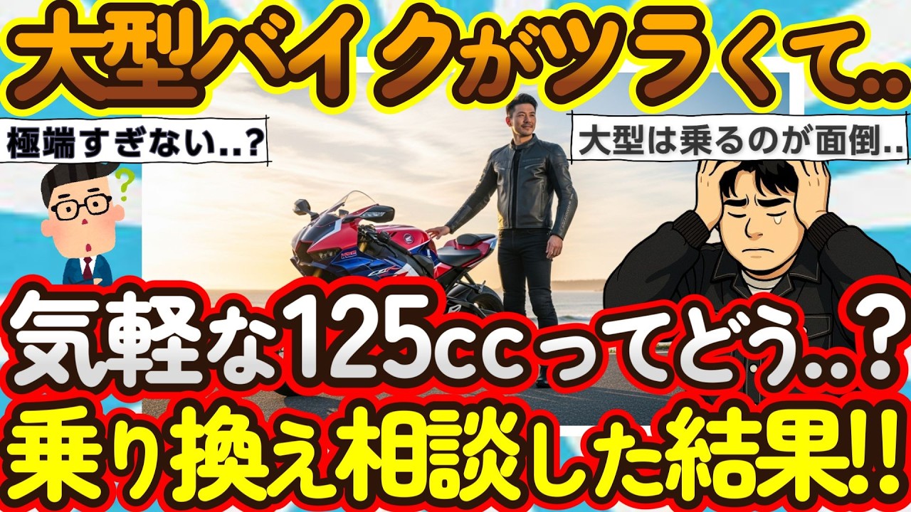 【2ch面白いスレ】大型バイク乗りだけど..、最近125に乗り換え検討中!!