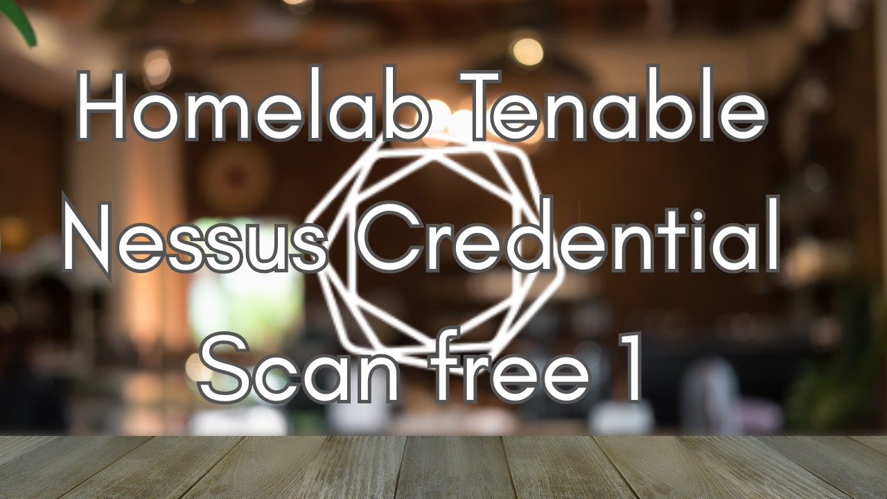 Homelab Tenable Nessus Credential Scan free 1