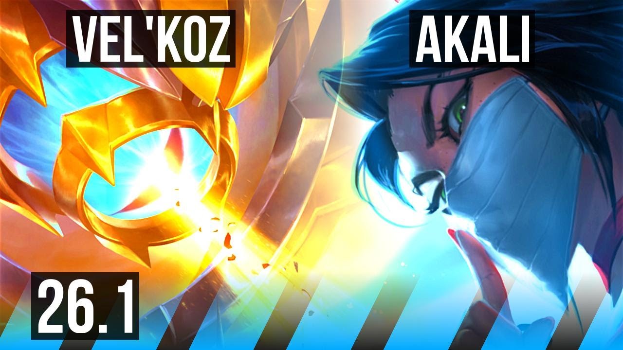 VEL'KOZ vs AKALI (MID) | EUW Master | 26.1