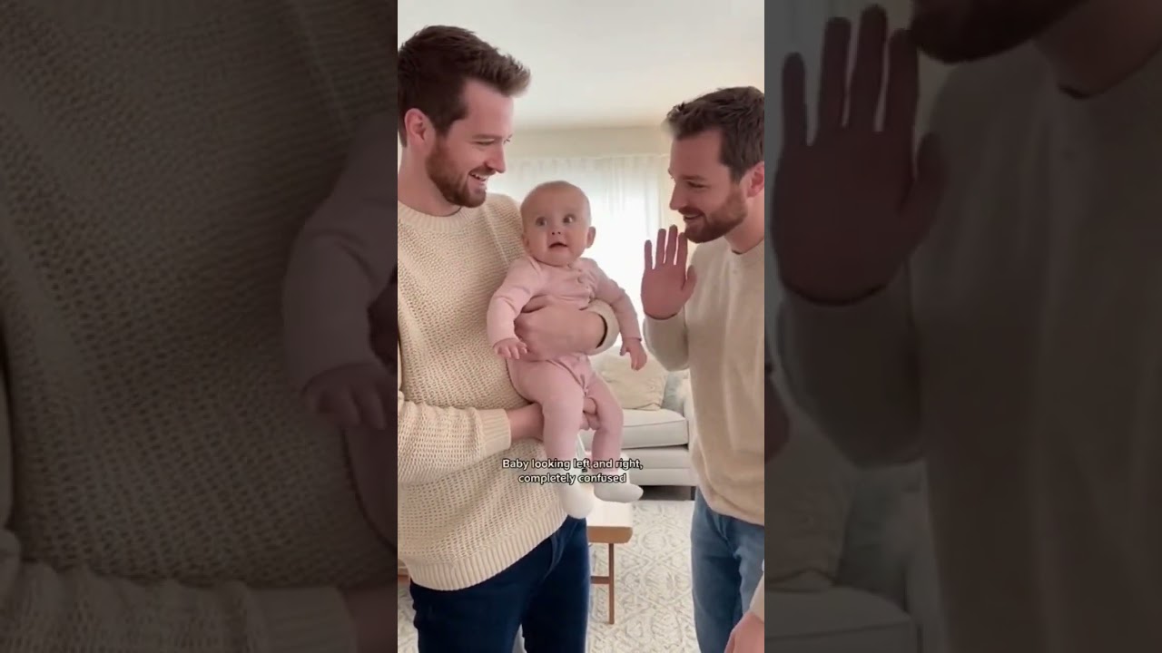 &ldquo;When Daddy Has a Twin&hellip; Baby Gets So Confused! 😂❤️&rdquo;