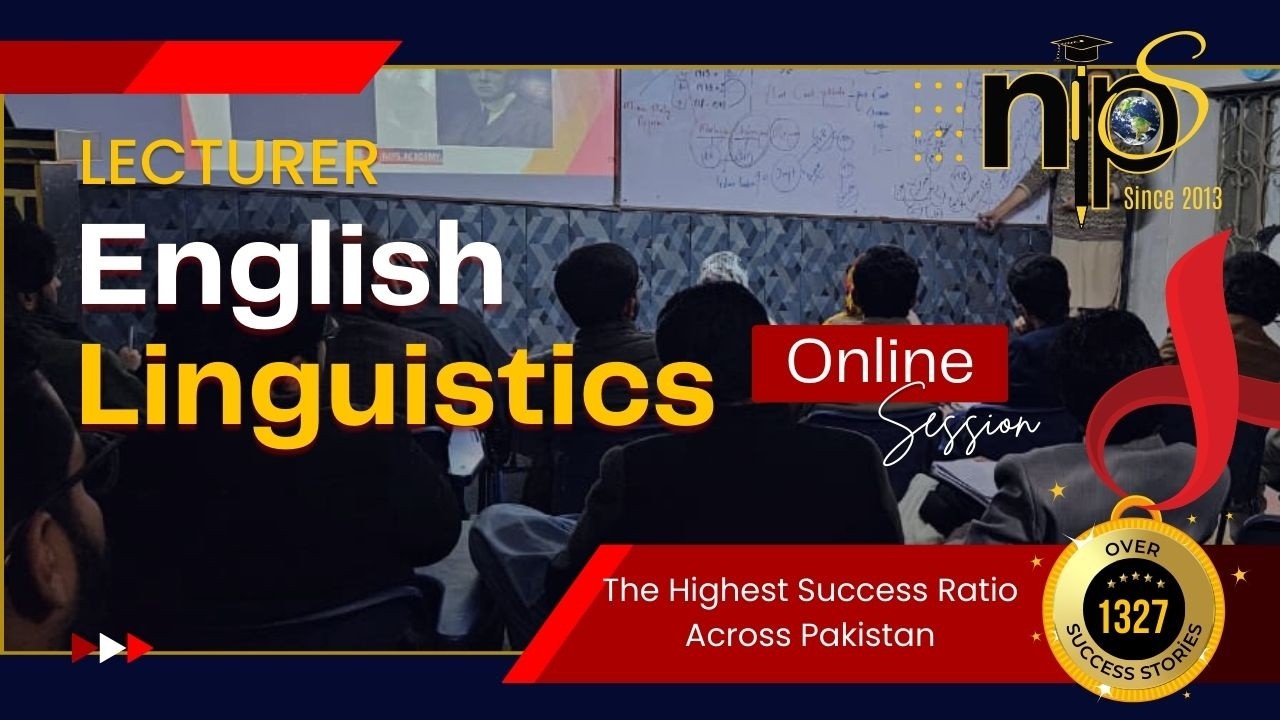 English Linguistics I Lecturer English Linguistics I BPSC I Nips I Prof. Kaleem Ullah