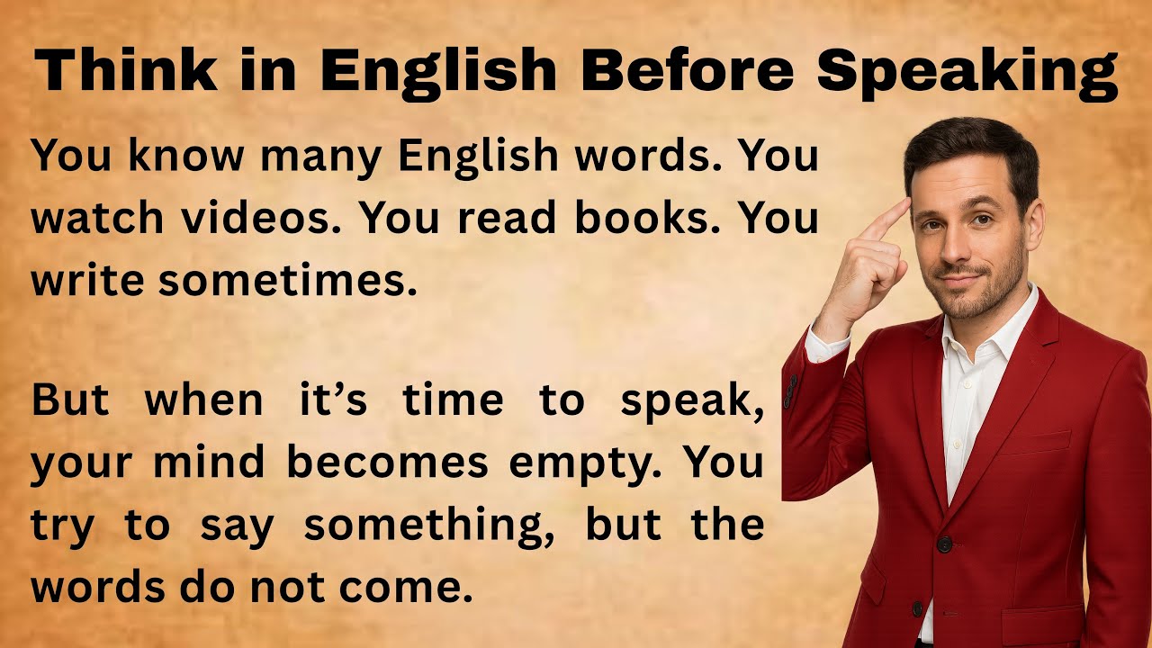 Think in English Before You Speak || Think and Speak in English || Bookish English