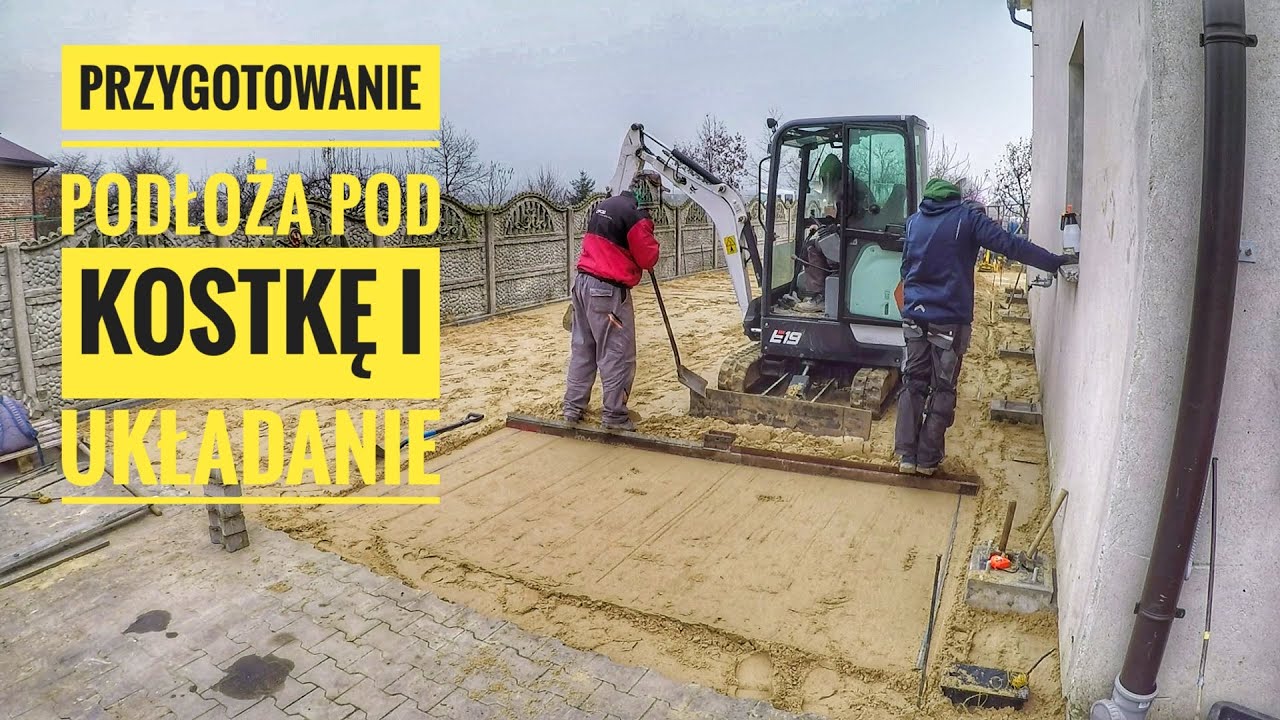Ściąganie plantu pod kostkę Łata brukarska + Bobcat e19 oraz Avant 630 + układarka Optimas #brukarz