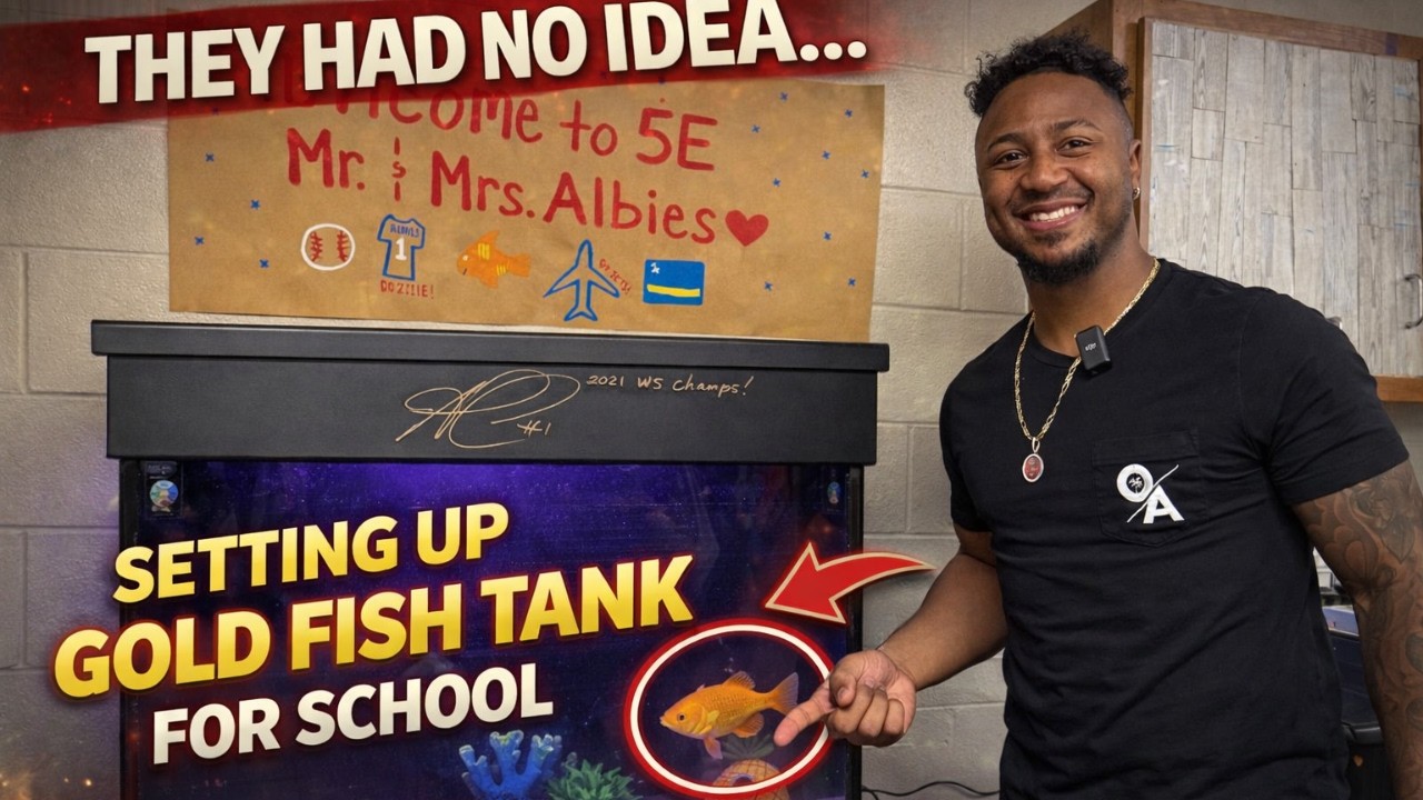 Ozzie Albies Surprises an Elementary School by Setting Up a Goldfish Tank