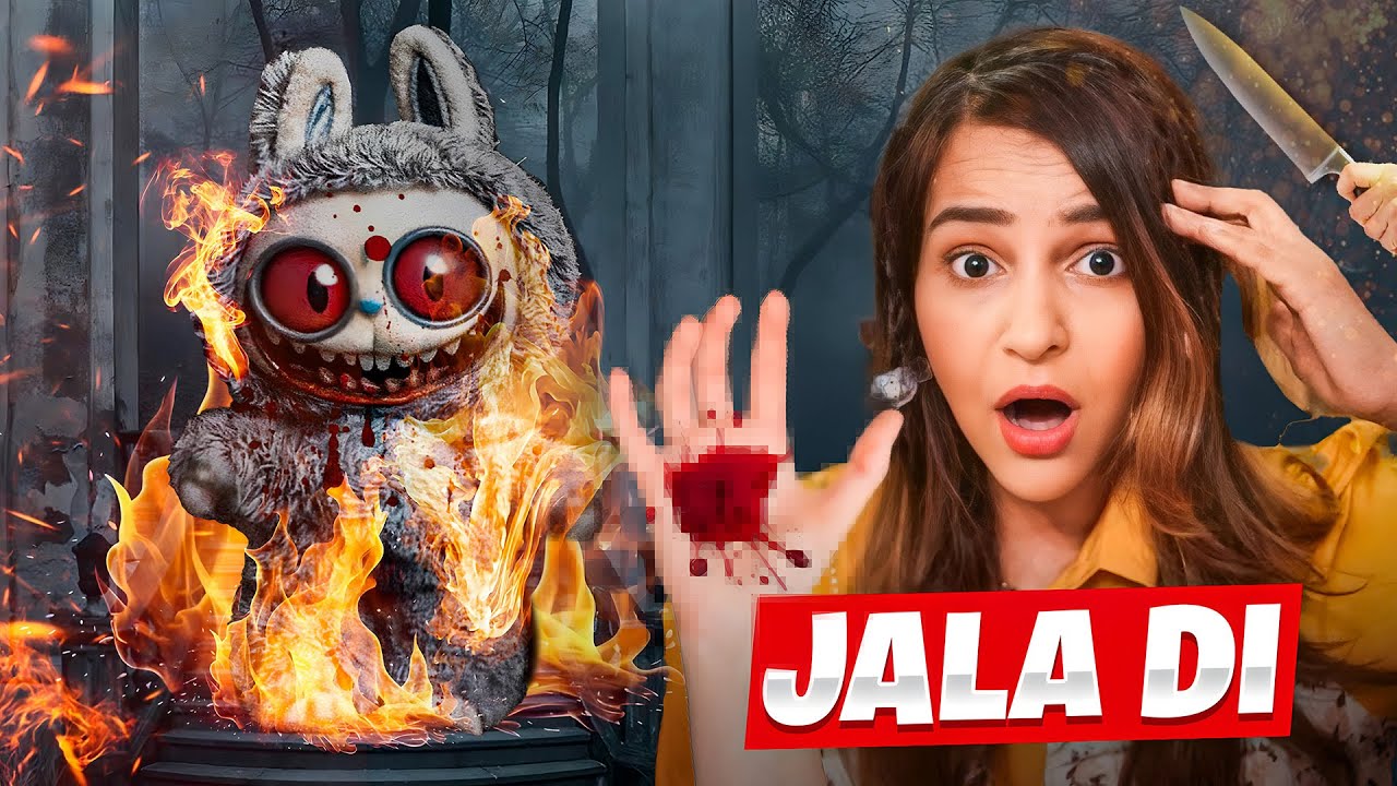 Do not CUT Haunted LABUBU at 3 AM 😮