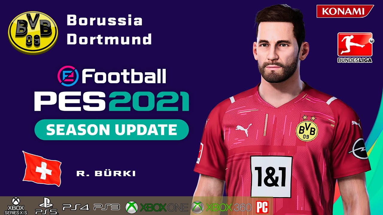 R. BÜRKI face+stats (Borussia Dortmund) How to create in PES 2021