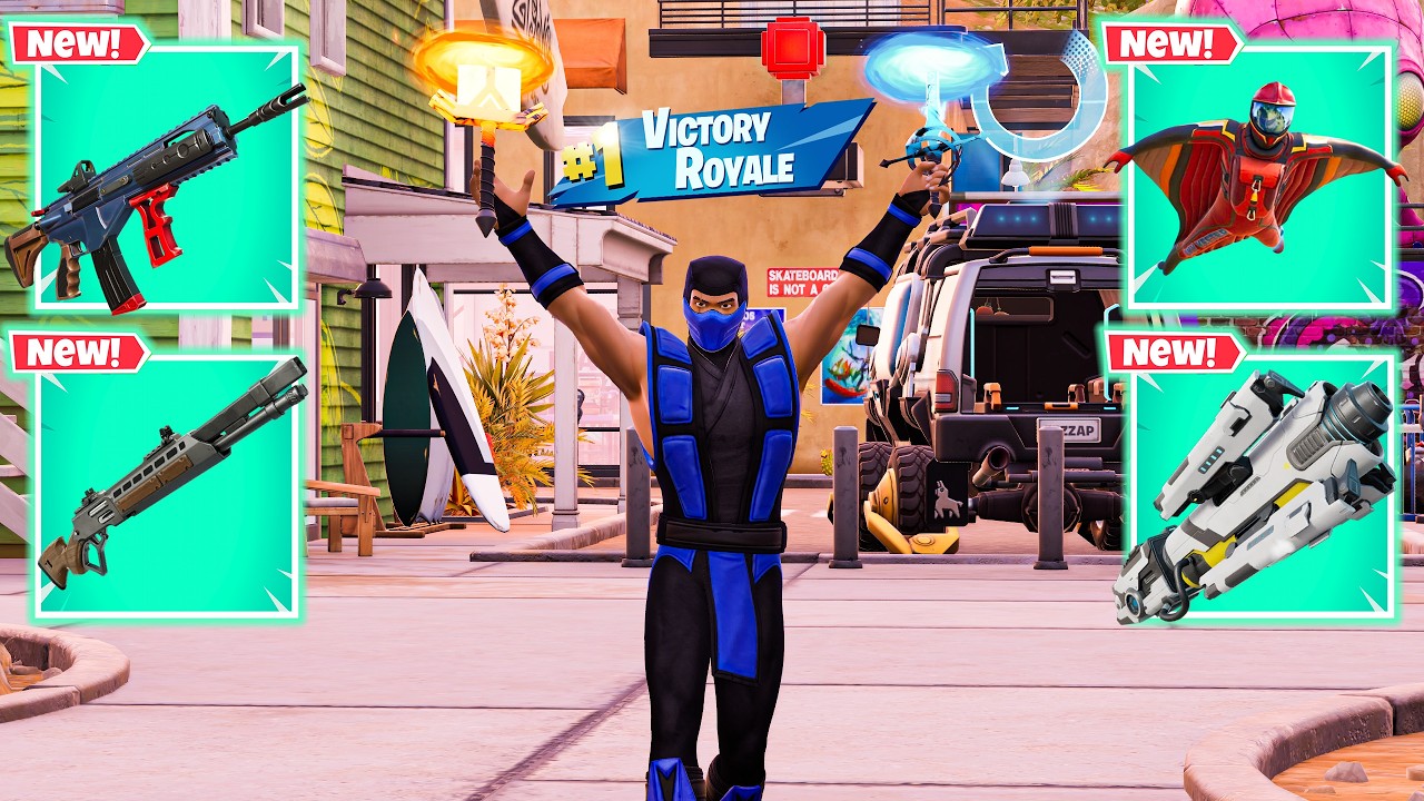 SUB ZERO vs NEW! MYTHIC'S WEAPONS 👑(NEW!! Fortnite Chapter 7 Season 1)
