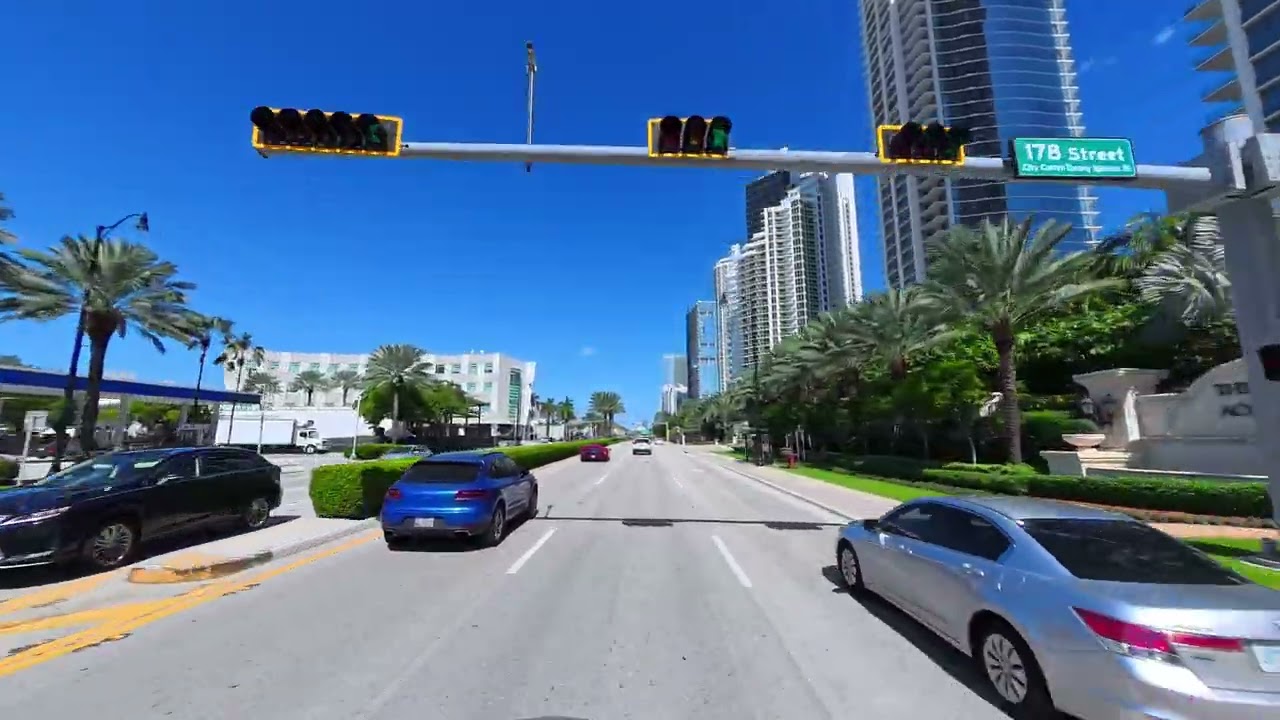 NORTH MIAMI BEACH, SANNY ISLES, HOLLYWOOD, HARD ROCK CASINO HOTEL 4K HD VIDEO PART1