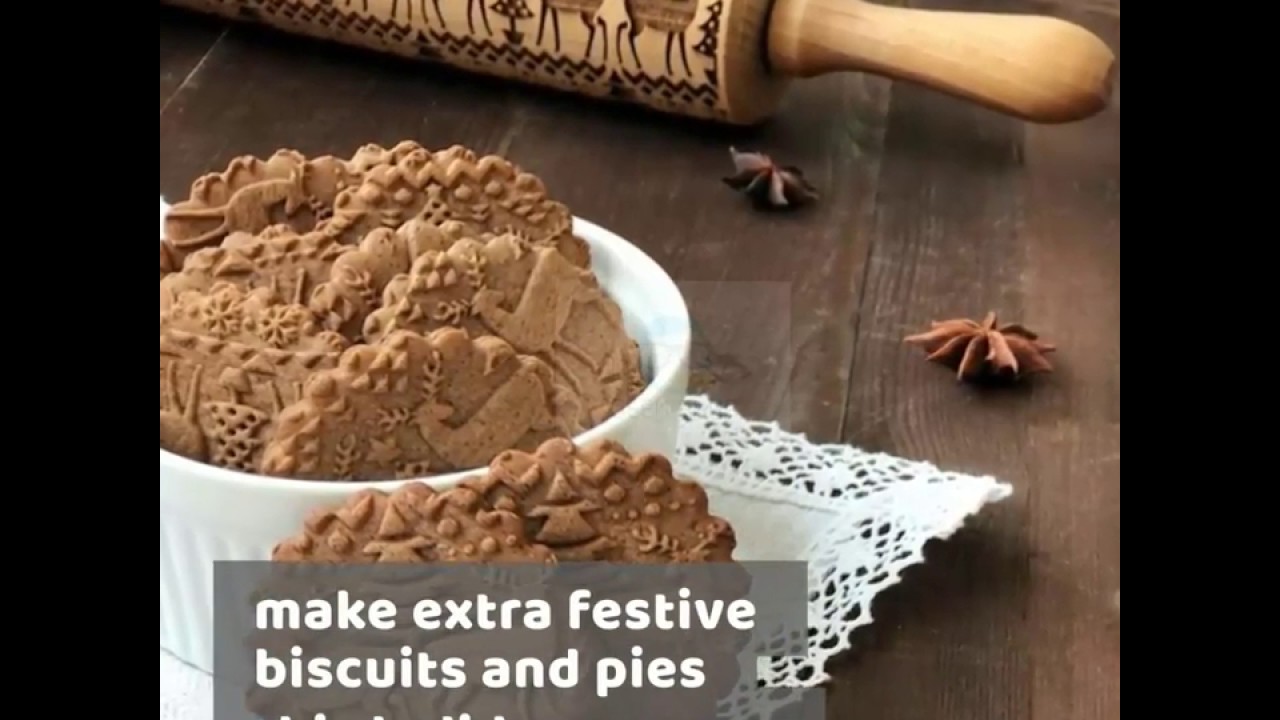 Christmas Embossing Rolling Pin - thegeek-shop.com