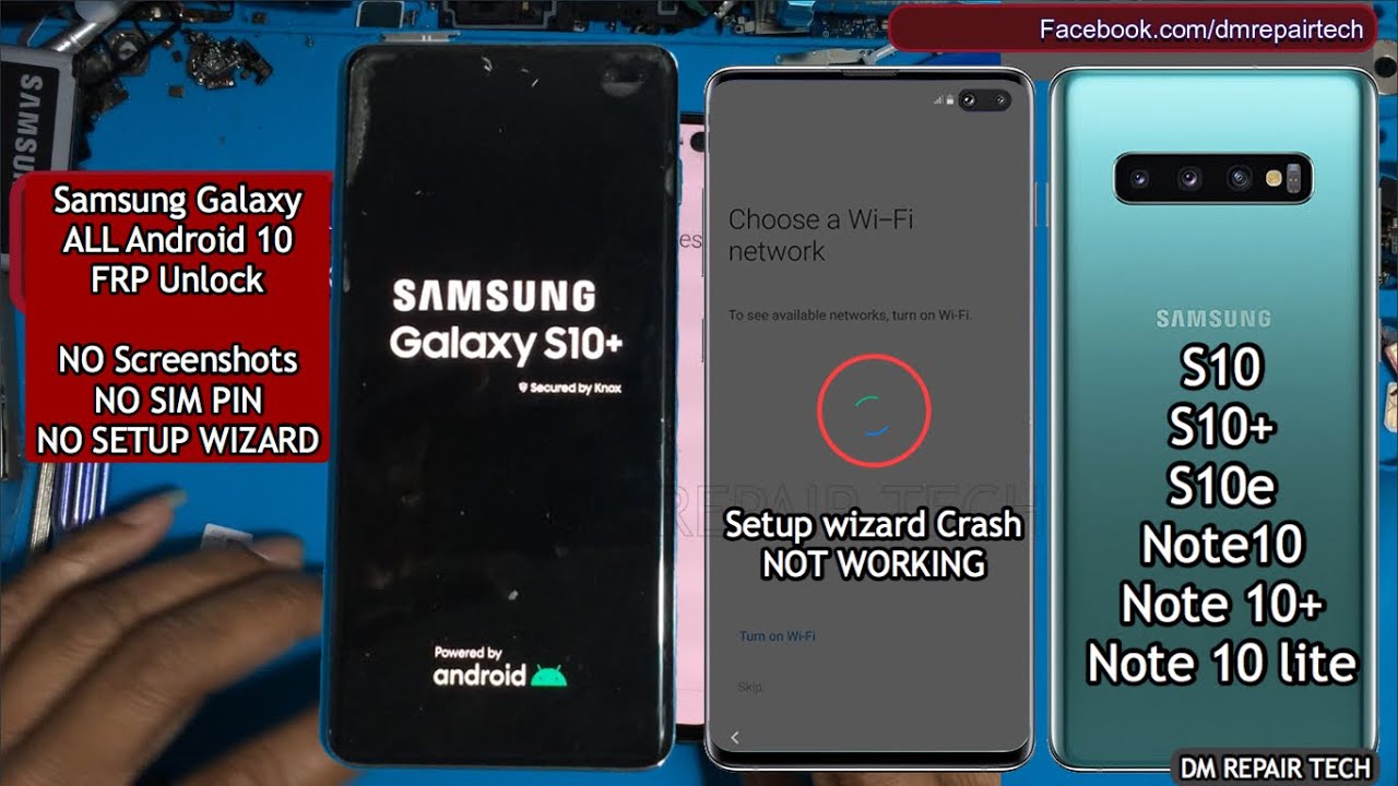 All SAMSUNG FRP Bypass S10/S10+/S9/S9+ Android 10 Google Lock Remove NO SETUP WIZARD - NO SCREENSHOT