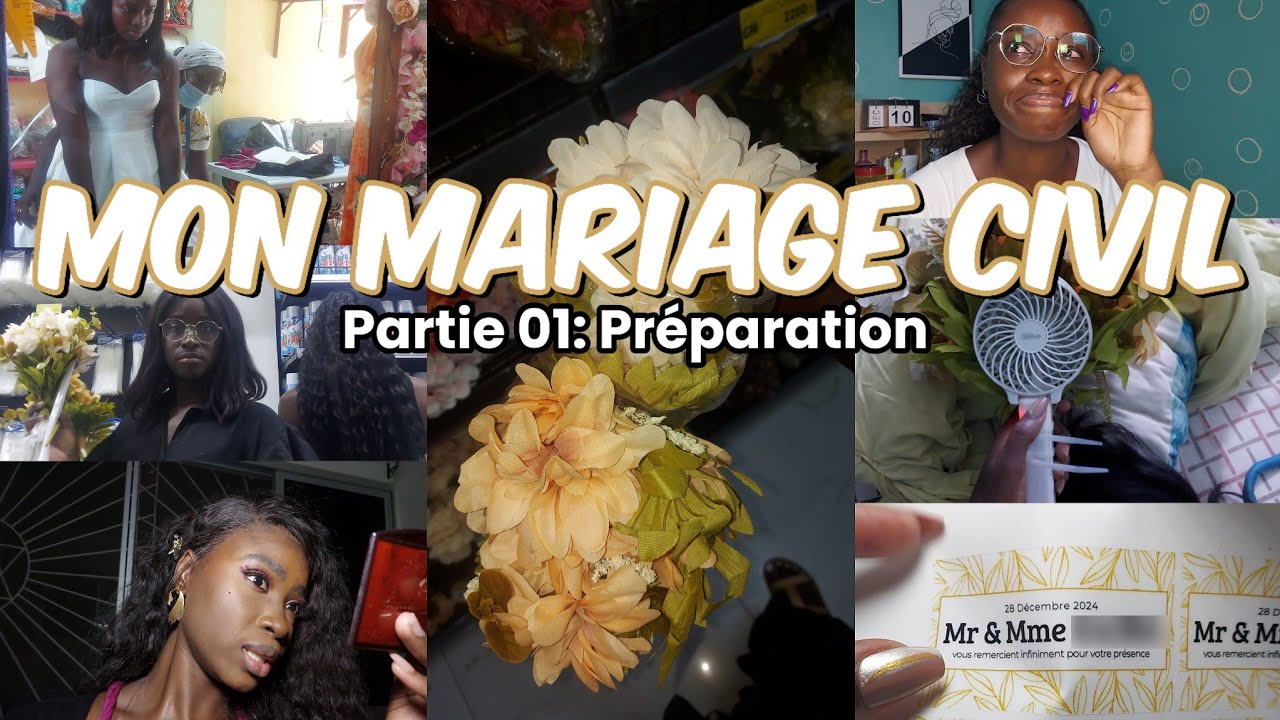 On prépare ensemble mon mariage civil: Procédure, Coiffure & Makeup, Niawlou, Bouquet, Barquettes...