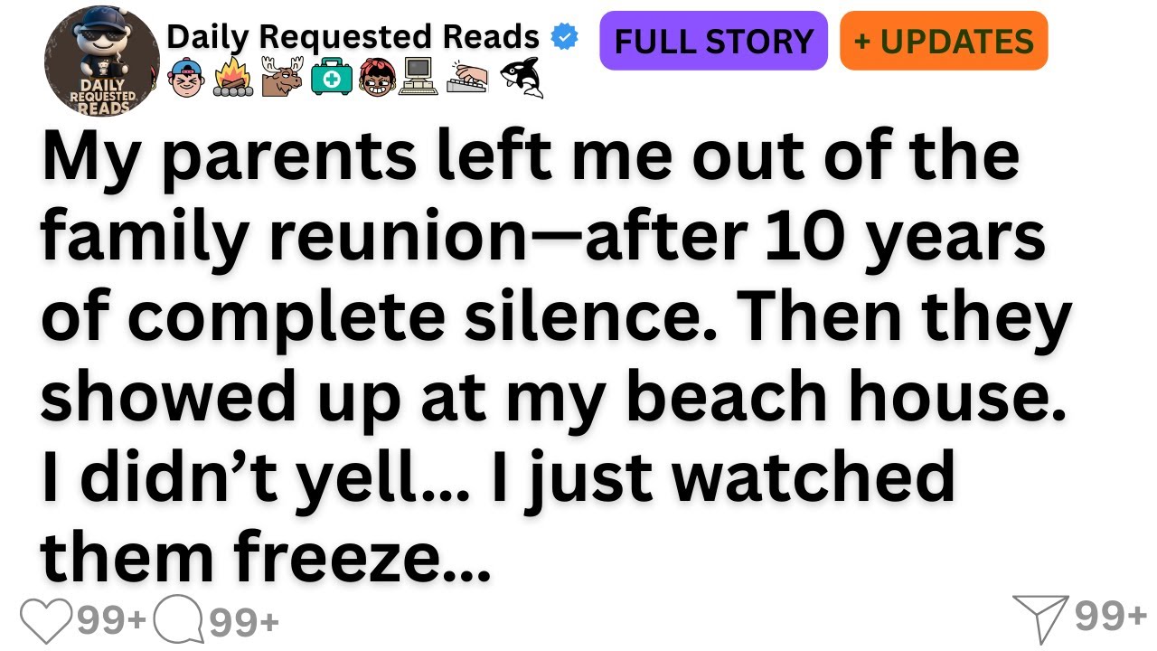 My parents left me out of the family reunion—after 10 years of complete silence. Then they showed u…