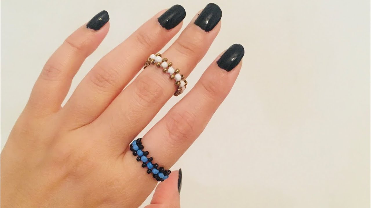 Kum Boncuktan Kolay Yüzük Yapımı- Easy Ring Making