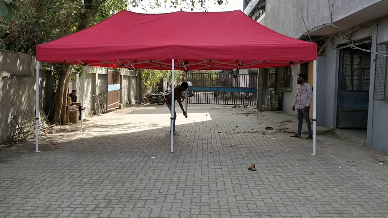 Portable Gazebo Canopy  tents of 10 x 20 ft Installation in less than 2 mins with 2 people