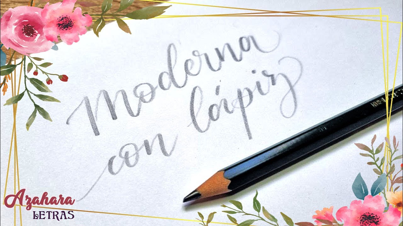 ✏️ CALIGRAFÍA MODERNA con LÁPIZ (Alfabeto en minúsculas y mayúsculas)