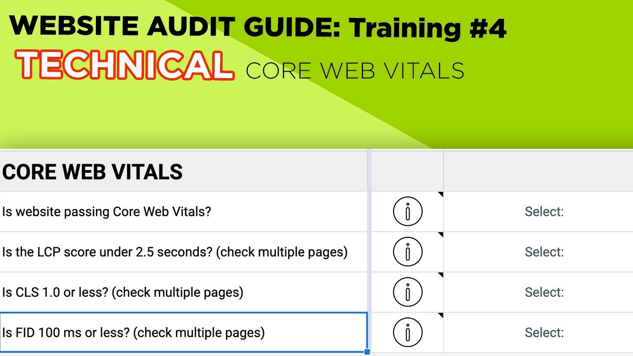 Website Audit Tutorial: Core Web Vitals