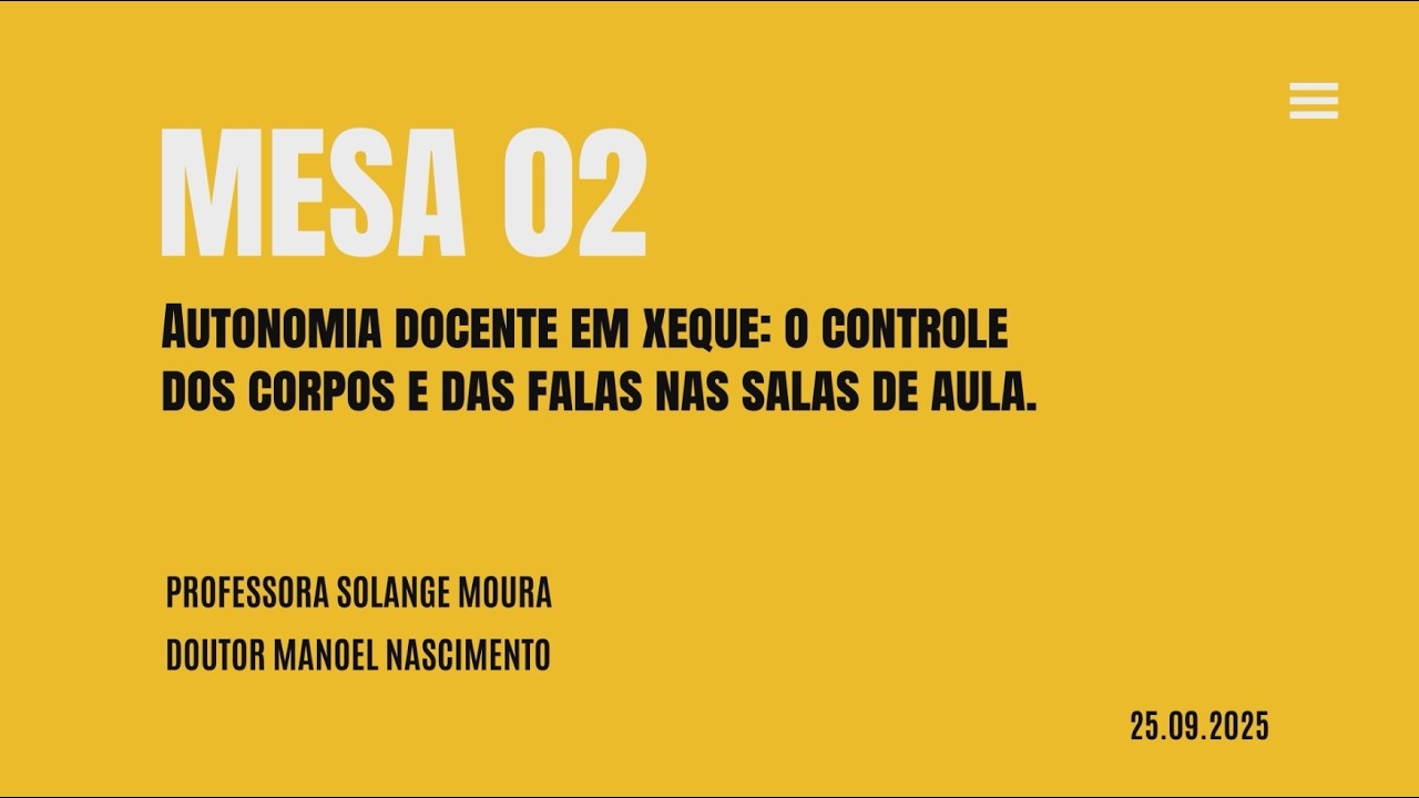 Mesa 02 Palestra professora Solange Moura