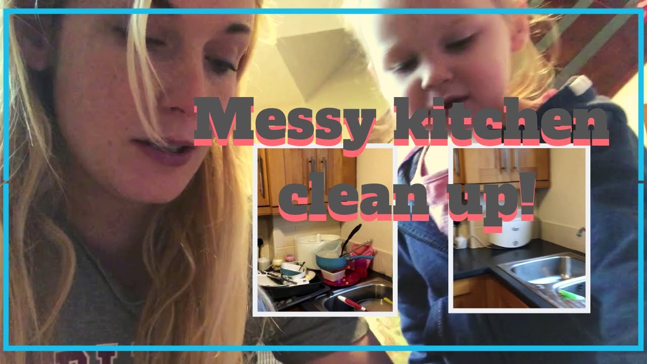 Messy kitchen clean up vlog