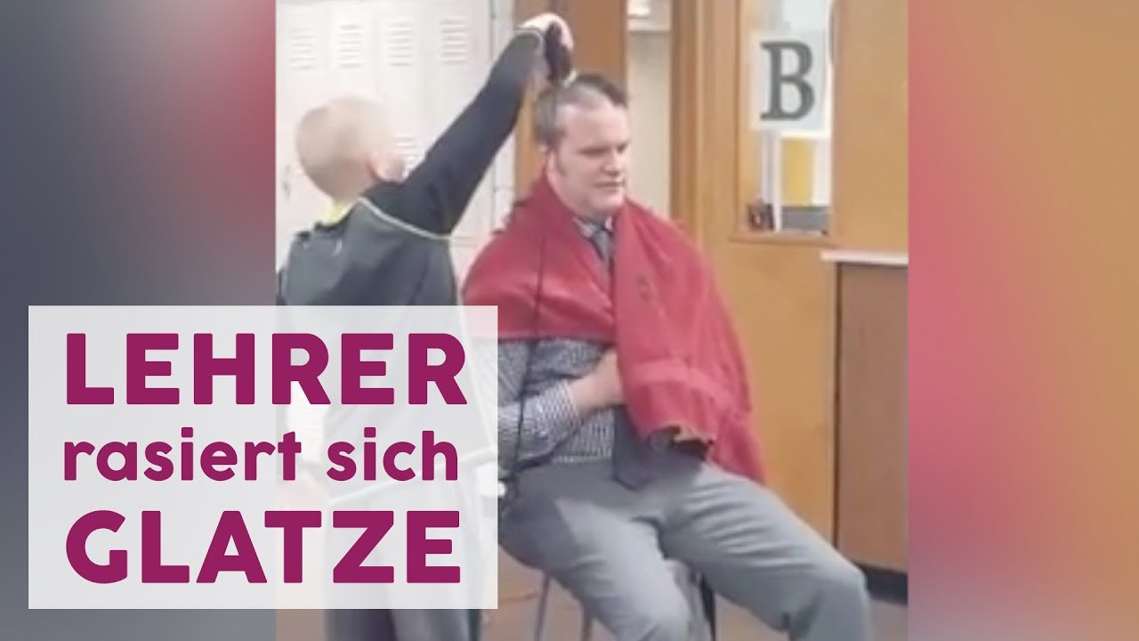 Aus Solidarität: Lehrer rasiert sich Glatze