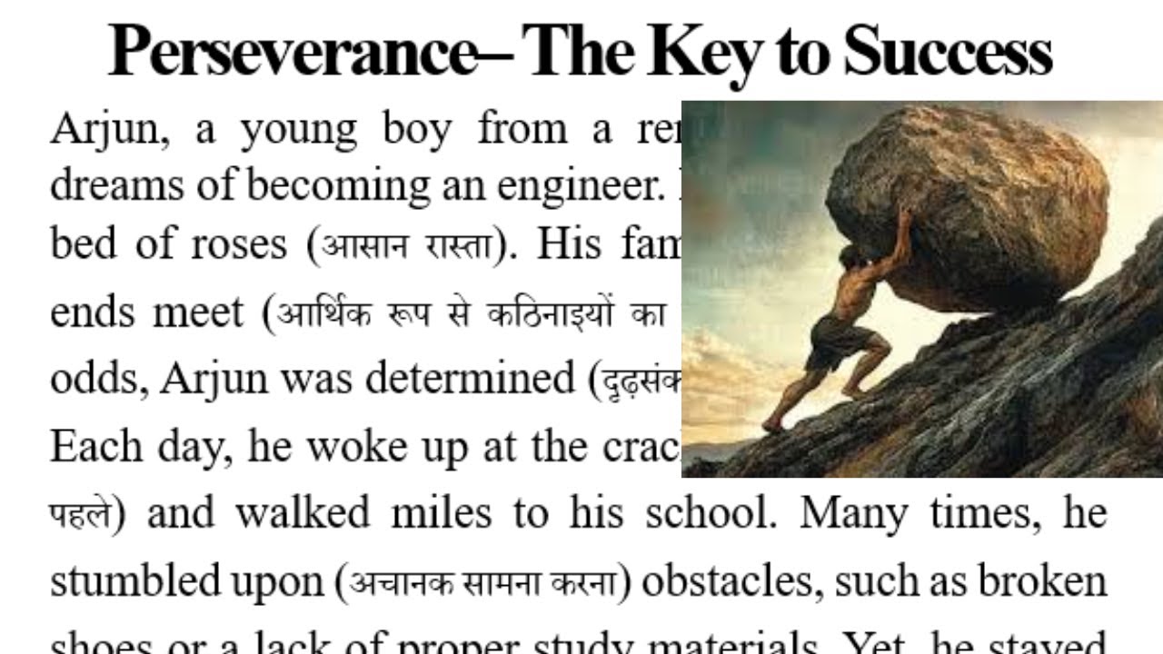 Perseverance- Key to Success | Motivational Story | Passage Reading | Moral Story |Paragraph Reading