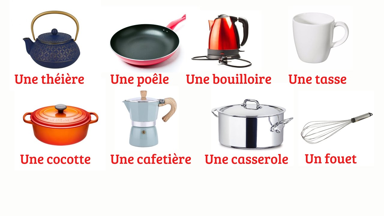 Los utensilios de cocina en francés || Les ustensiles de cuisine