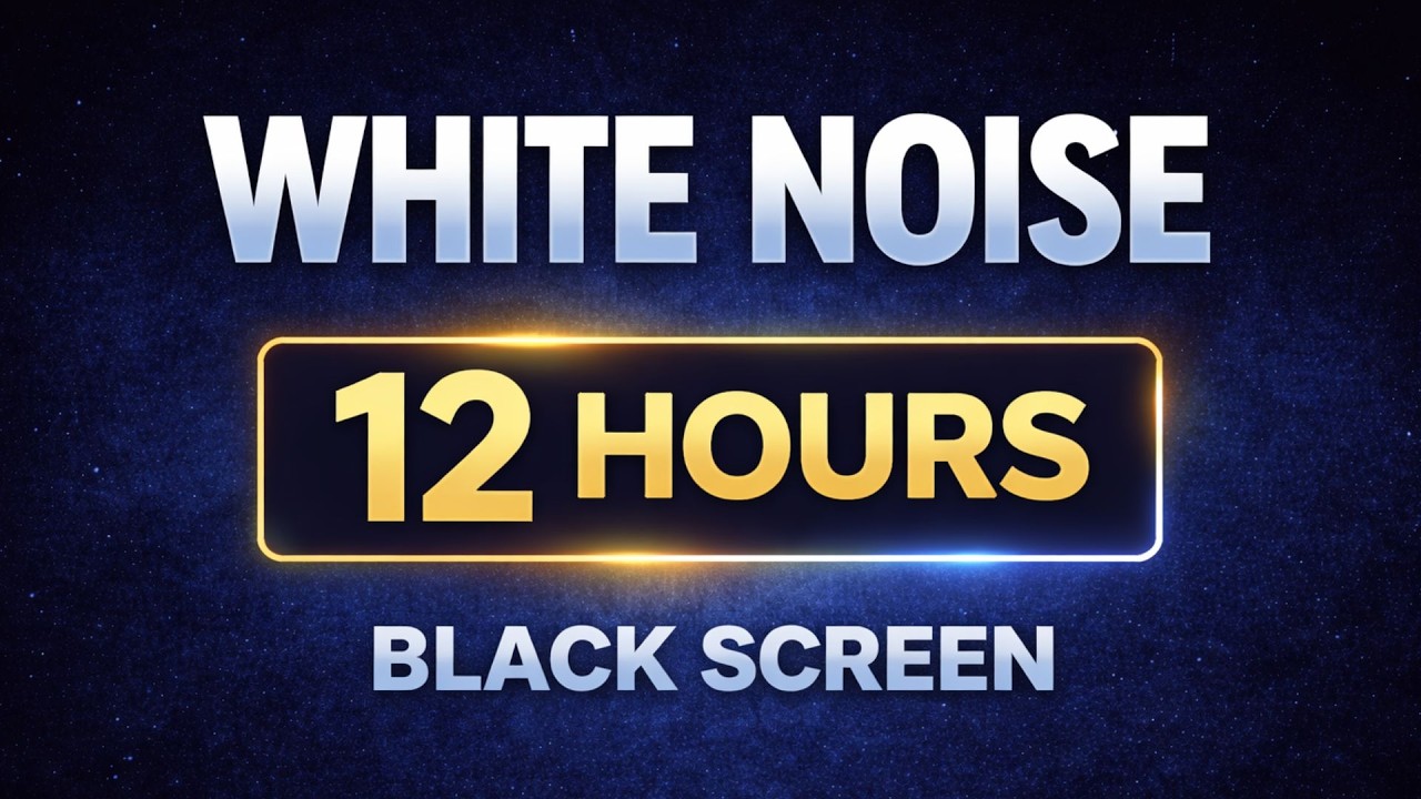 White Noise 12 Hours – Insomnia Sleep Sound | Black Screen