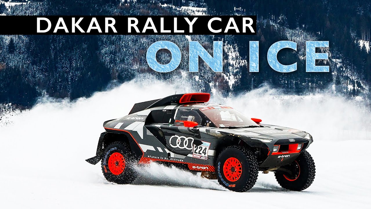 Full onboard: Dakar car on snowy rally stage
