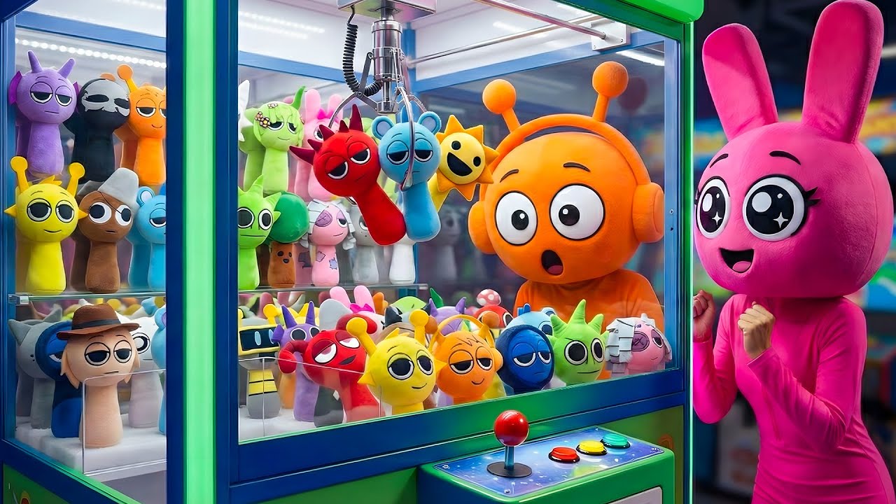 IMPOSSIBLE! Pinki & Oren Won ALL Sprunki Plushies at the Arcade?! 😱